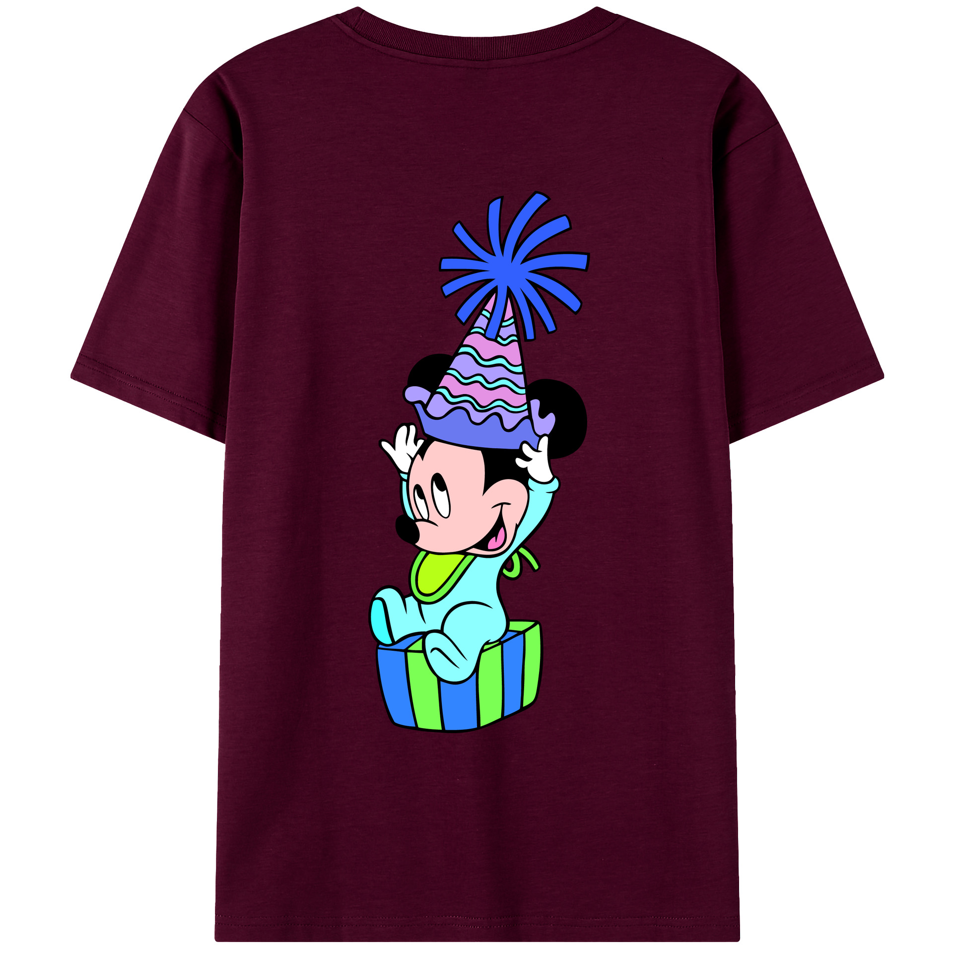 （画像用） ミッキーマウス Mickey Mouse レディース半袖Tシャツ(バックプリント)